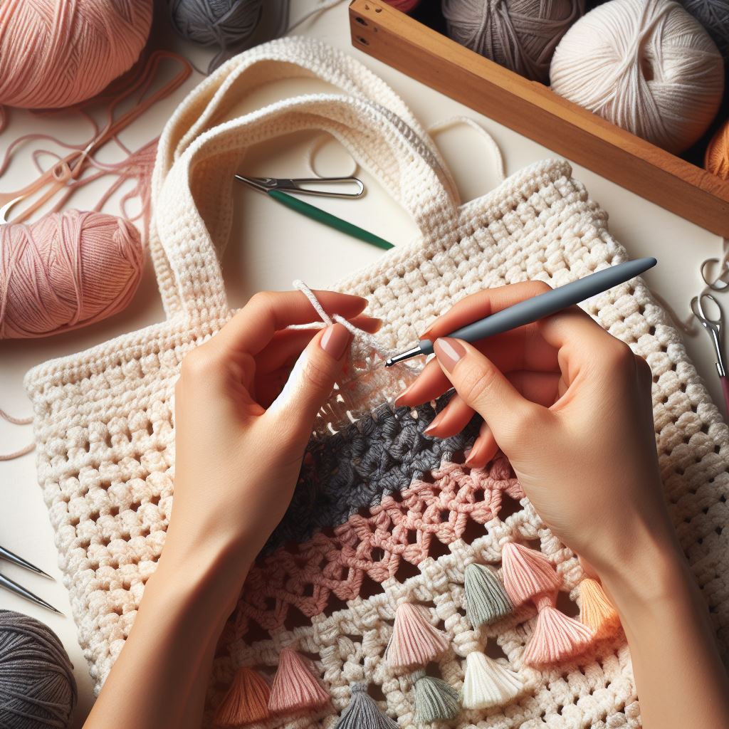 diy crochet shopping bag pattern