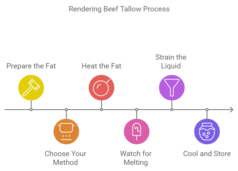 beef tallow Step-by-Step Rendering Process